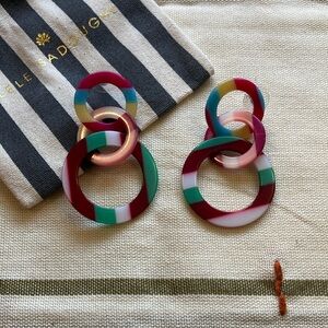 Lele Sadoughi Kensington Stripe Triple Hoop Earrings